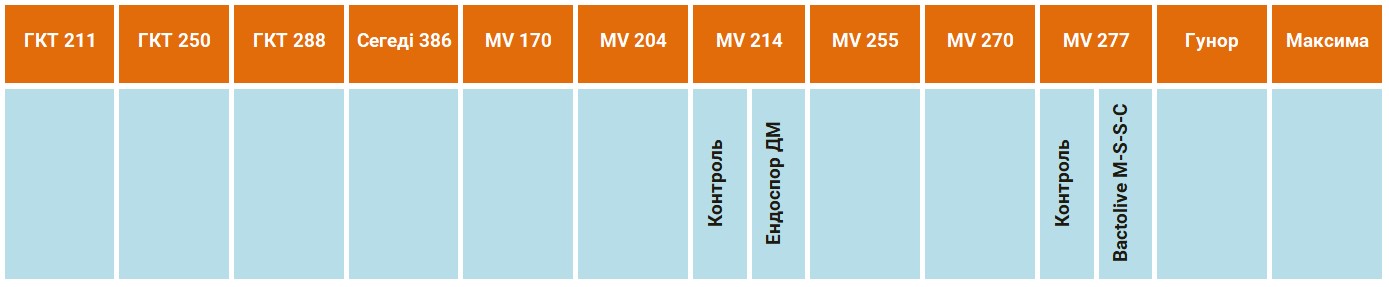розташування гібридів кукурудзи компанії Хімагромаркетинг на демополі в Вфнницькій обл. Козятинському р-ні